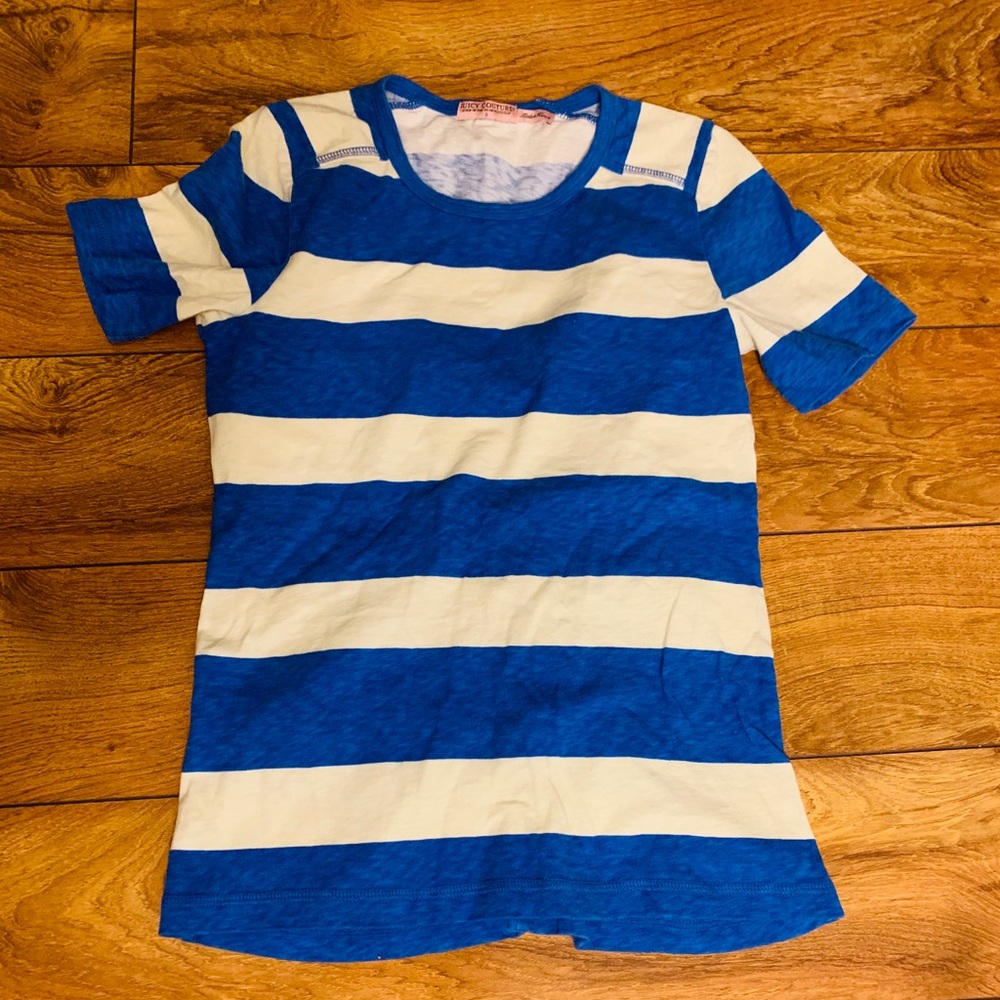 JUICY COUTURE NAUTICAL STRIPED SHIRT SMALL